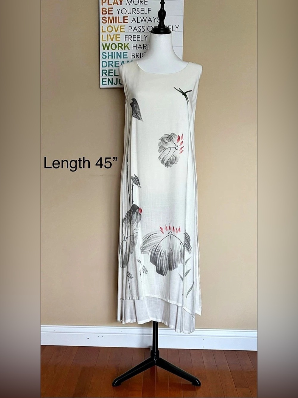 Floral Maxi Dress in White